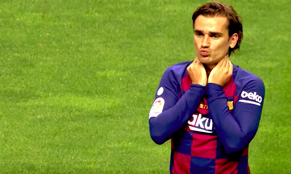 FC Barcelonan tuore huippuhankinta Antoine Griezmann liekeissä kotidebyytissään - onnistui kahdesti maalinteossa ja syötti yhden.